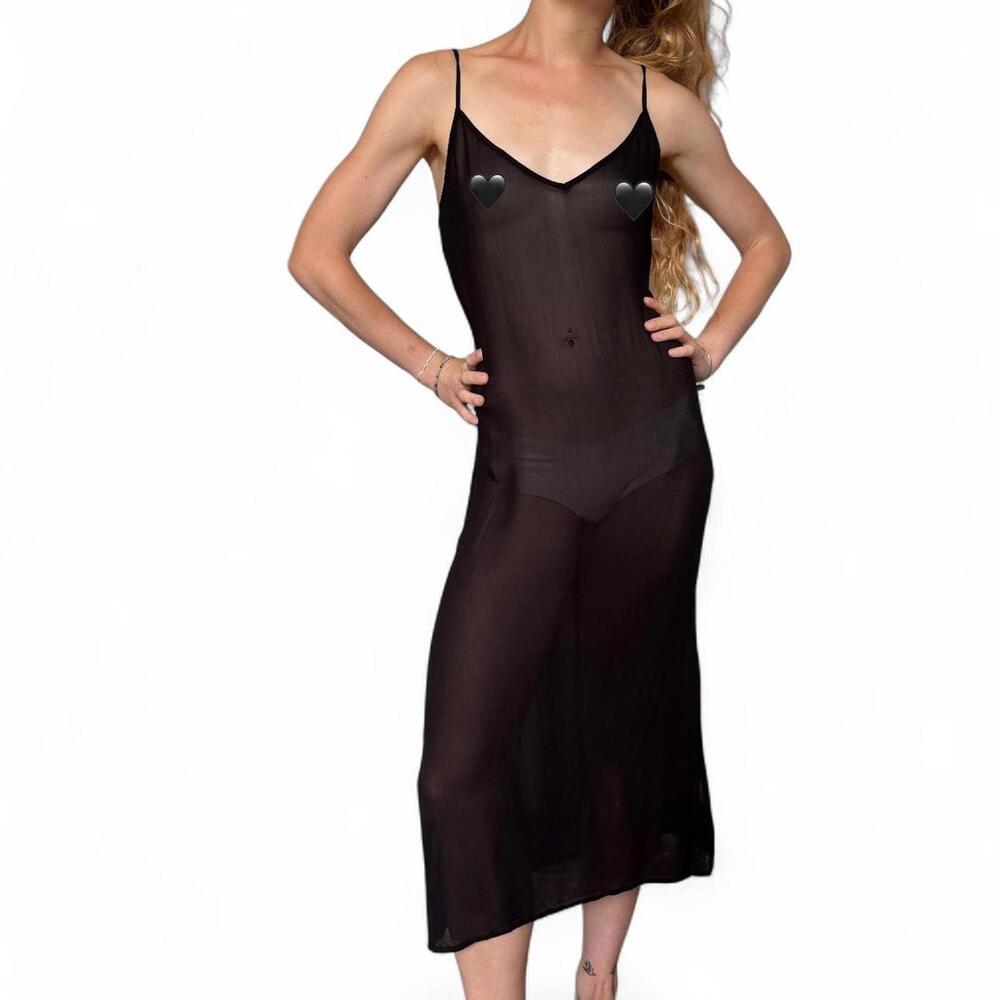 Doen black sheer slip size xl